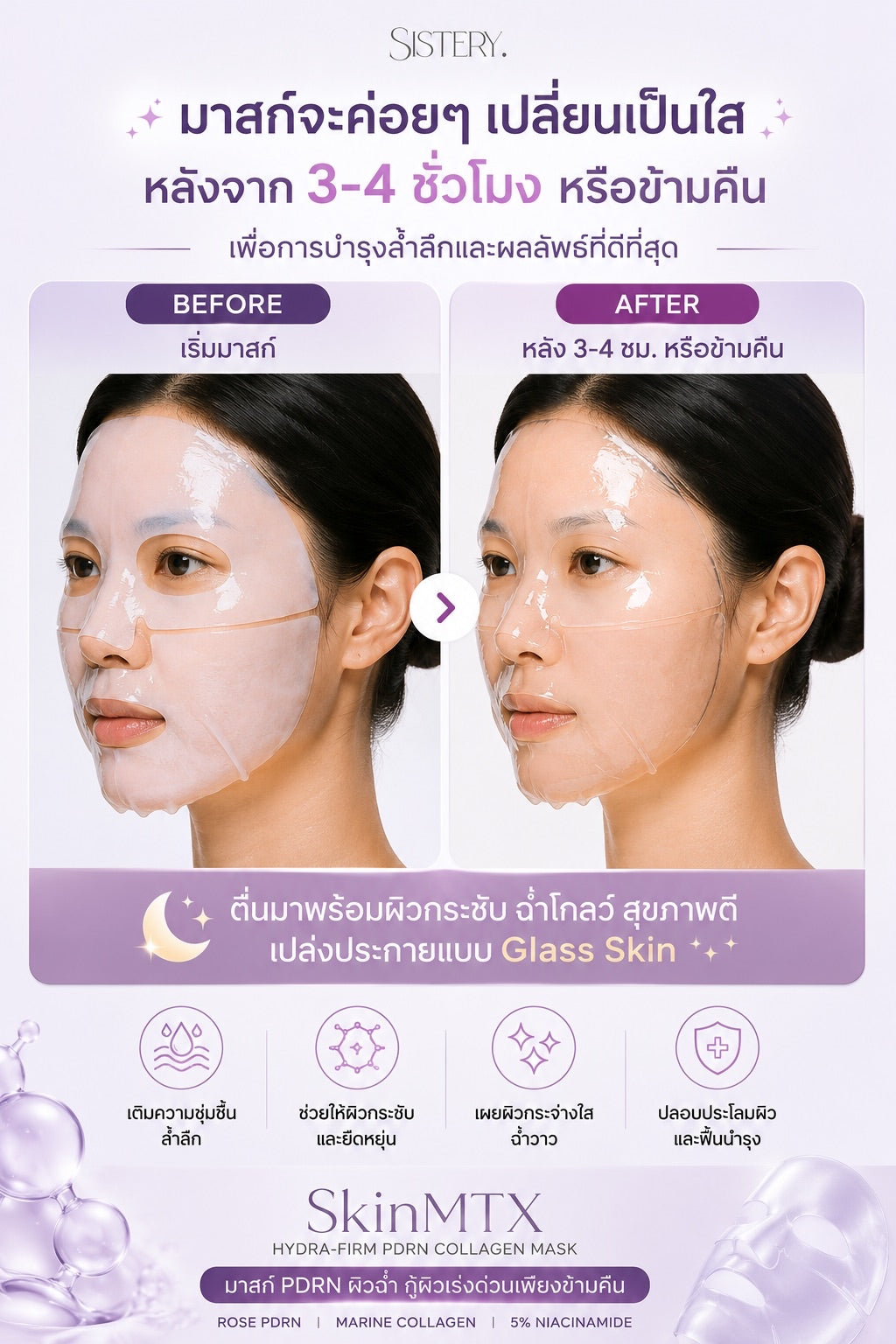 SkinMTX Hydra-Firm PDRN Collagen Mask